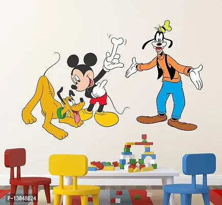 Tuffuk Micky Mouse & Donald Duck Multi Large |Self Adhesive | Wall Stickers | PVC Vinyl | Non-Reusable | Pack of 1 |(80 cm x 55 cm)FI2827-thumb2