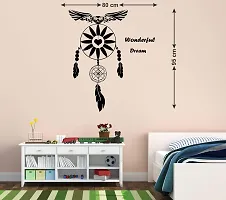 Tuffuk Wonderful Dream Catcher Black Large |Self Adhesive | Wall Stickers | PVC Vinyl | Non-Reusable | Pack of 1 |(80 cm x 95 cm)FI3246-thumb1