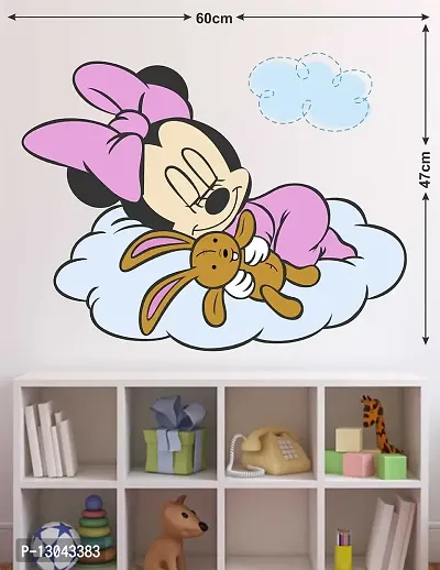 Tuffuk Micky Mouse | Wall Stickers | PVC Vinyl | Non-Reusable Sticker | Large Self Adhesive Sticker (Pack of 1)-thumb2