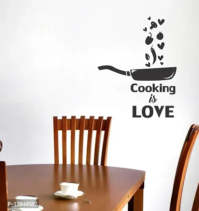 Tuffuk Cooking is Love Large Vinyl Wallstickers for Home Decorations(70 cm x 90 cm)4TZ136