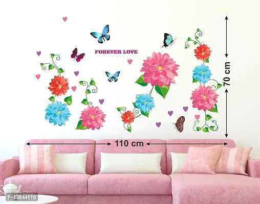 Tuffuk Forever Love Multi Large |Self Adhesive | Wall Stickers | PVC Vinyl | Non-Reusable | Pack of 1 |(110 cm x 70 cm)FI3113