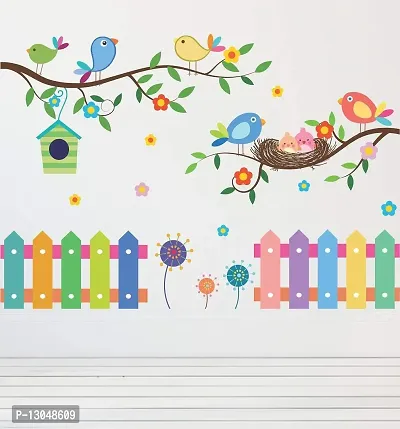 Tuffuk Birds Family Large Vinyl Wallstickers for Home Decorations (60 cm x 60 cm)5TZ090-thumb3