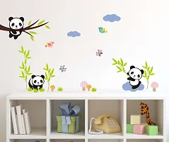 Tuffuk Panda Multi Large |Self Adhesive | Wall Stickers | PVC Vinyl | Non-Reusable | Pack of 1 |(60 cm x 50 cm)FI2119-thumb1