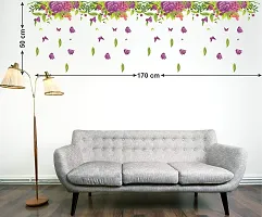 Tuffuk Flower Multi Extra Large PVC Vinyl Wallsticker for Home Decorations (170 cm x 50 cm)6TZ033-thumb4