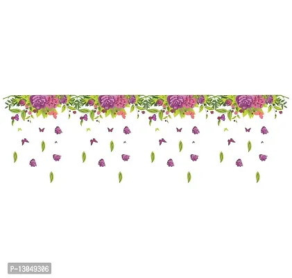 Tuffuk Flower Multi Extra Large PVC Vinyl Wallsticker for Home Decorations (170 cm x 50 cm)6TZ033-thumb2