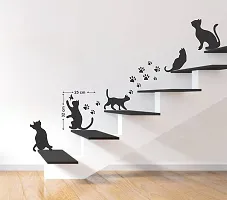 Tuffuk Black Cats Black Large |Self Adhesive | Wall Stickers | PVC Vinyl | Non-Reusable | Pack of 1 |(25 cm x 32 cm)FI2843-thumb1