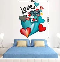 Tuffuk Love Heart Multi Large |Self Adhesive | Wall Stickers | PVC Vinyl | Non-Reusable | Pack of 1 |(46 cm x 62 cm)FI2314-thumb1