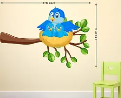 Tuffuk Bird Nest | Wall Stickers | PVC Vinyl | Non-Reusable Sticker | Large Self Adhesive Sticker (Pack of 1)-thumb1