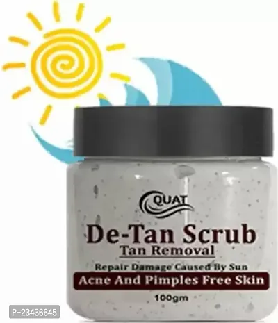 Quat De-Tan Scrub For Revitalizing Skin,Face Whitening,Glowing Skin Suits Both Oily And Dry Skin For Both Women And Men Scrubnbsp;nbsp;100 G