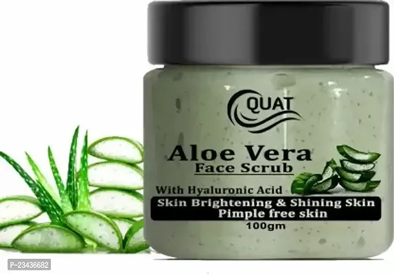 Quat Aloe Vera Pimple Free Skin Face Scrub For Glowing Skin,Oily,Dry Skin,Women,Men 100Gm Scrubnbsp;nbsp;100 G-thumb0