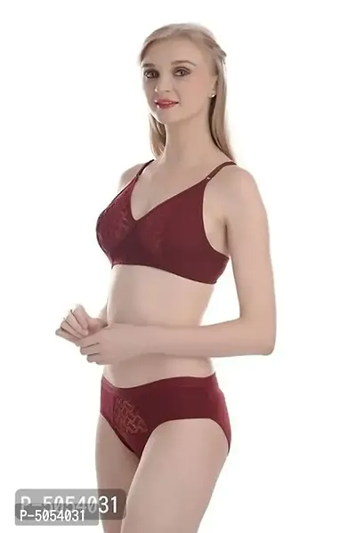 Buy Bridal Designer Cotton Net Self Pattern Bra And Panty Set For Women-  Pack Of 6 Online In India At Discounted Prices