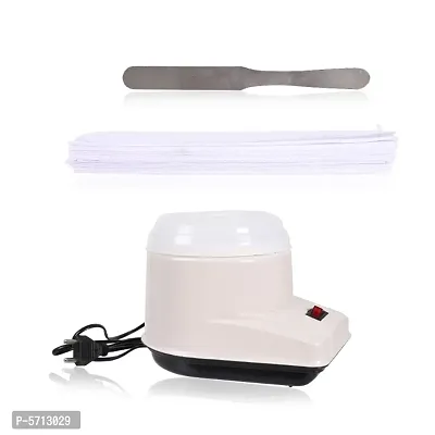 wax heater combo includes wax heater stripes (large size 30 ) and spatula pack of 3-thumb0