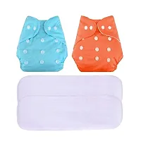 cuties baby reusable cloth diapers pack of 2 diapers 2 inserts available in multicolour-thumb2