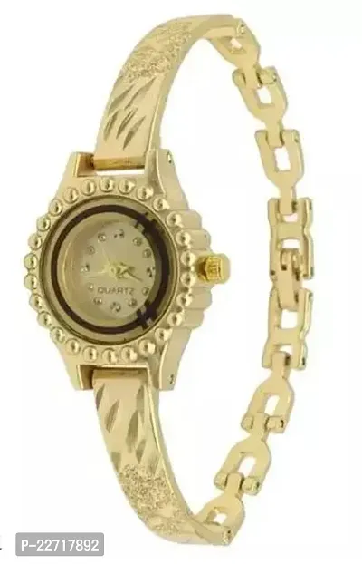 Stylish Golden Metal Analog Watches For Women