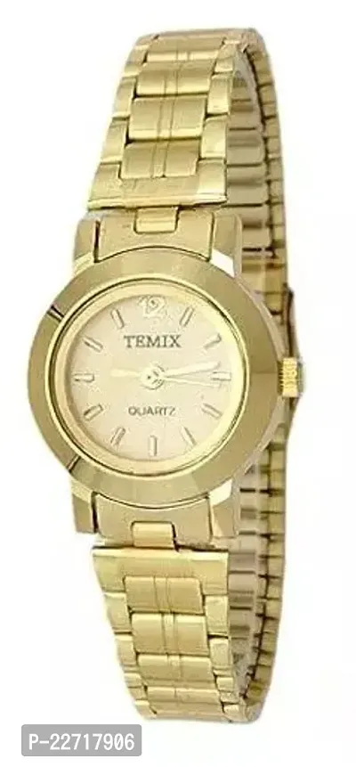 Stylish Golden Metal Analog Watches For Women