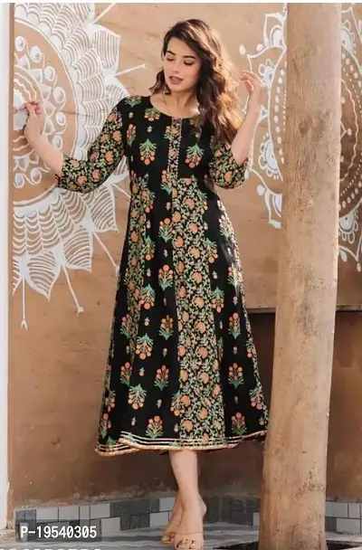 Stylish Anarkali Rayon Kurta-thumb0