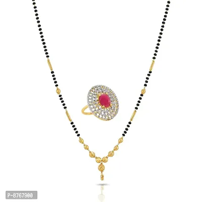 Charms Combo of Gold Plated Alloy Mangalsutra  Ring for Women/Girls