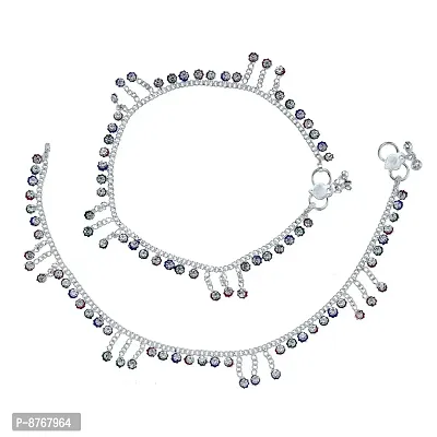 Charms Exclusive Silver Plated Traditional Anklets for Women  Girls