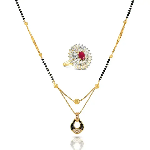 Charms Combo of Plated Alloy Mangalsutra Ring for Women/Girls