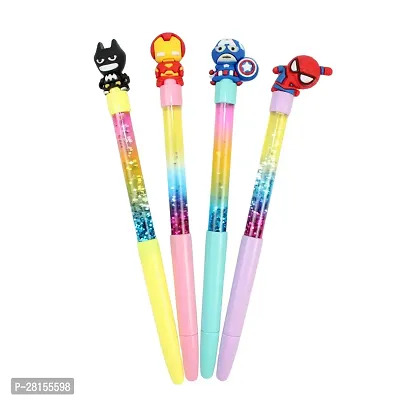Water Glitter Gel pen beautiful/Glitter Pens/ Stylus Pen/Gift Pen/Bithday Gift/3D Fancy Pen Water Glitter Cute Stylish Pen School Stationery for Kids Boys  Girls (Pack Of 4)-thumb2