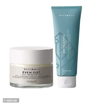 Even Out Day Cream 50ML SPF 20 and Exfoliating Face Scrub 75ML(OPTIMALS by Oriflame) (combo)