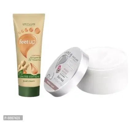 FEET UP Comforting Ginger Oil  Tangerine Foot Cream 75ML and Advanced Intensive Moisture Foot Mask 100ML(FEET UP by Oriflame) (combo)-thumb0