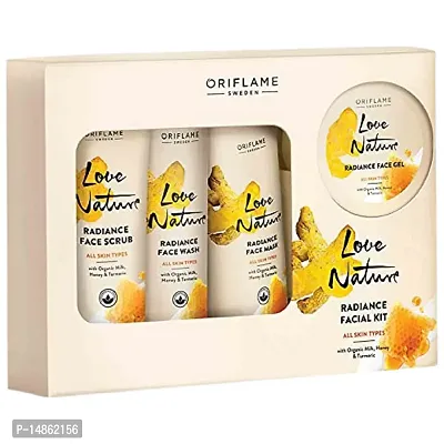 LOVE NATURE Radiance Facial Kit with Organic Milk, Honey and Turmeric-thumb0