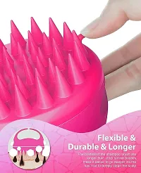 QVARKY Hair Scalp Massager Shampoo Brush with Soft Silicone Bristles, Anti Dandruff, Exfoliating with Scalp Care, Manual Hair Massager for Blood Circulation (Multicolor)-thumb4