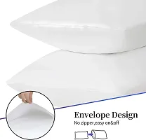 QVARKY Premium Satin Silk Pillow Covers Pillowcase for Hair and Skin 2 Pack Satin Pillowcase with Envelope Closure Cool Super Soft and Luxury (White)-thumb4