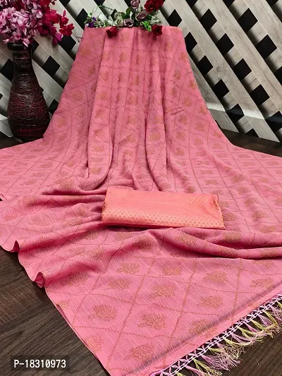 Stylish Fancy Designer Cotton Silk Saree With Blouse Piece For Women-thumb0