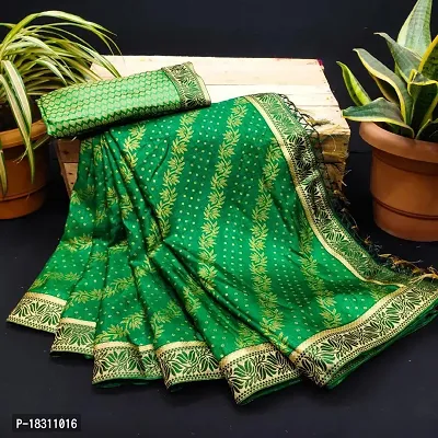 Stylish Fancy Designer Cotton Silk Saree With Blouse Piece For Women