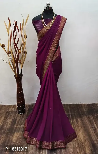 Stylish Fancy Designer Cotton Silk Saree With Blouse Piece For Women-thumb0