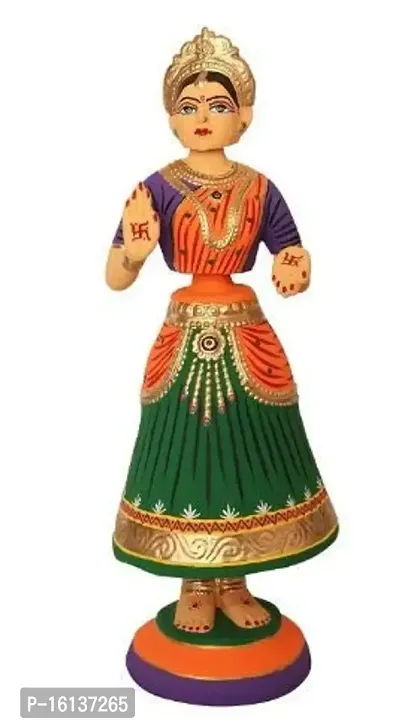 Rainbow Wooden Crafts Kondapalli Handcrafted Dancing Doll 12 Inches-thumb0