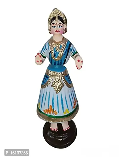Tanjore Dancing Doll Size 11 Inch Multicolour-thumb0