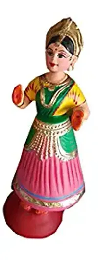 Wooden Thalaiyatti Bommai Dancing Doll Large, Multicolour