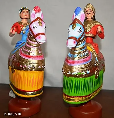 Raja And Rani In Horse Set Dancing Dolls