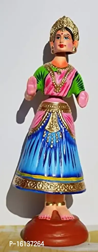 Thanjavur Dancing Doll Blue And Pink 14 In-thumb0