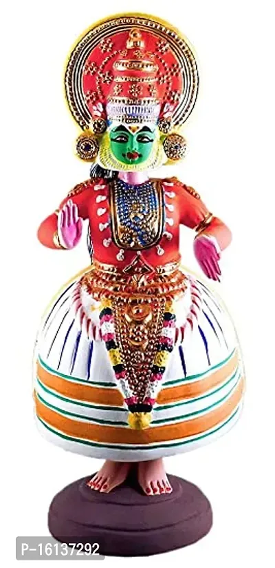 Kathakali Dancing Doll Papier Mache Dia 7 Inches And Height 17 Inches