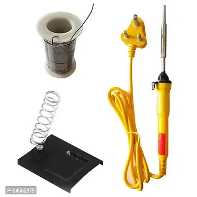 Vincentvolt Made In India Combo Of 3 In One Soldering Iron With Stand And Wire With Holder-thumb0