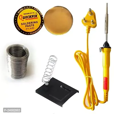 Vincentvolt Made In India Combo Of 4 In One Soldering Iron With Stand Paste And Wire