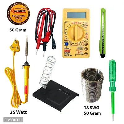 Vincent volt Soldering Kit With Soldering Iron Stand Pack of 7-thumb0