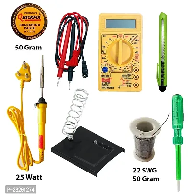 Vincent volt Soldering Kit With Soldering Iron Stand Pack of 7-thumb0