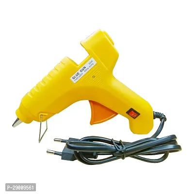 60watt Yellow Color Hard plastic Body Stainless Steel Nozzle Hot Melt Glue Gun With Light Indicator