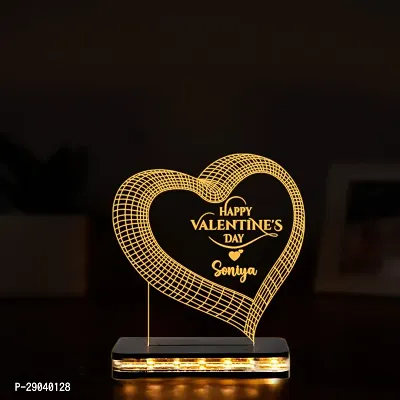 Vincentvolt Valentine Day Night Lamp With Customized Name In Warm White Color