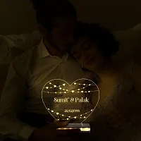 Vincentvolt Heart Shape Night Lamp With Customized Names And Date In Warm White Color-thumb2