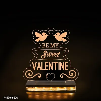 Vincentvolt Be My Sweet Valentine Texted Warm White Acrylic Lamp
