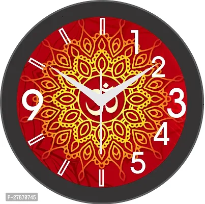 Designer Red Plastic Analog Wall Clock-thumb0