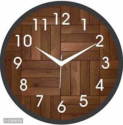 Designer Brown Plastic Analog Wall Clock-thumb0