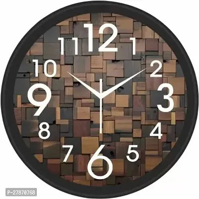 Designer Brown Plastic Analog Wall Clock-thumb0