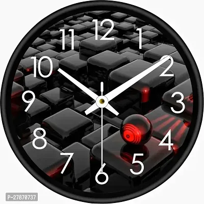 Designer Black Plastic Analog Wall Clock